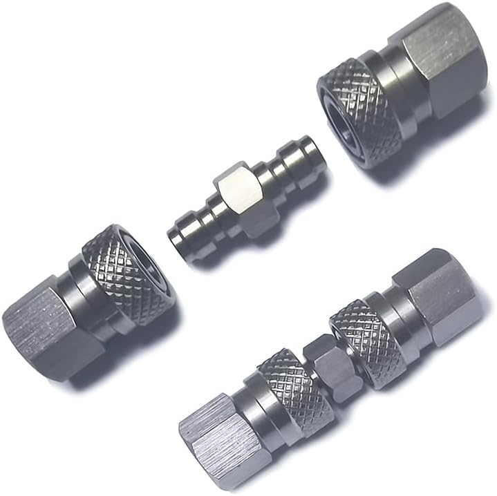 RecDec 2 Pack Air Compressor 8mm Quick Disconnect Plug Coupler Male Adapter Extender Connector Fittings for PCP Paintball High Pressure Hand Pump Rifle Gun Air Filter Tank Water-Oil Sparator - Image 2